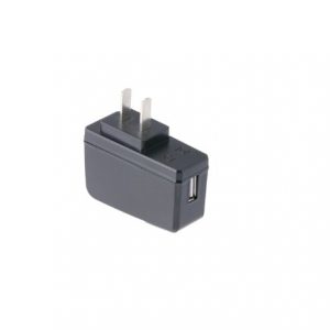 KZ 18W side plug-in wall power adapter, USB output, CN plug, white background product photo