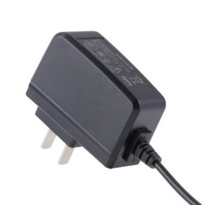 KZ 18W side plug-in wall power adapter, DC cable output, CN plug, white background product photo