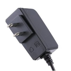 KZ 18W side plug-in wall power adapter, DC cable output, US plug, white background product photo